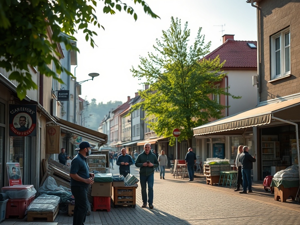 Plakat informujący o umowie na budowę kanalizacji w Ustroniu z dofinansowaniem z WFOŚiGW